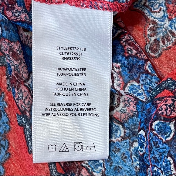 KUT from the KLOTH Jasmine Chiffon Button-Up Shirt Size XS - Picture 8 of 8